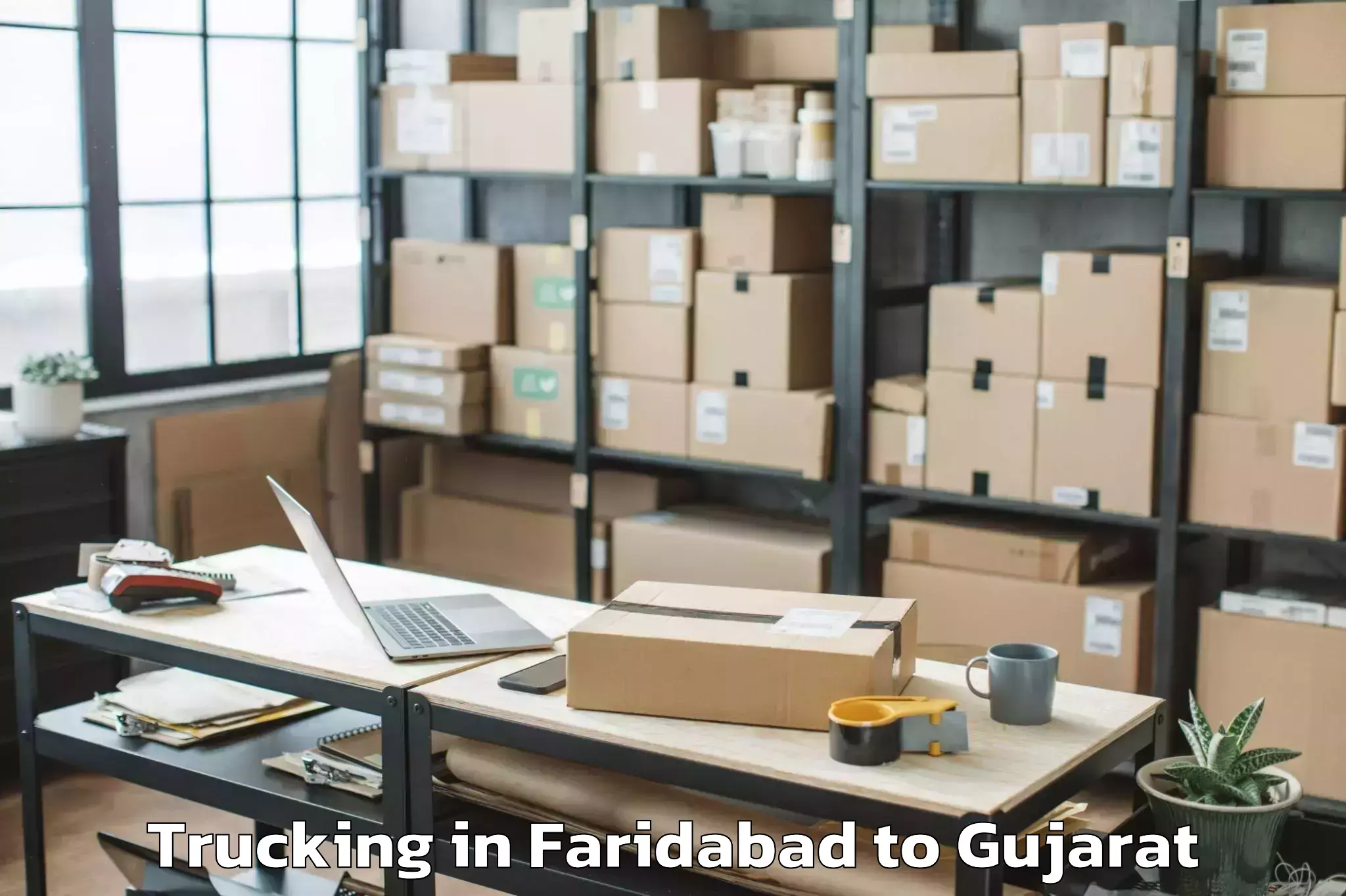 Easy Faridabad to Kaprada Trucking Booking